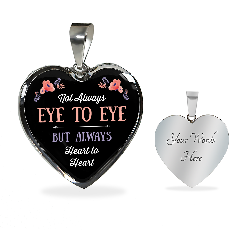 Eye-To-Eye - Graphic Heart Necklace - JustFamilyThings