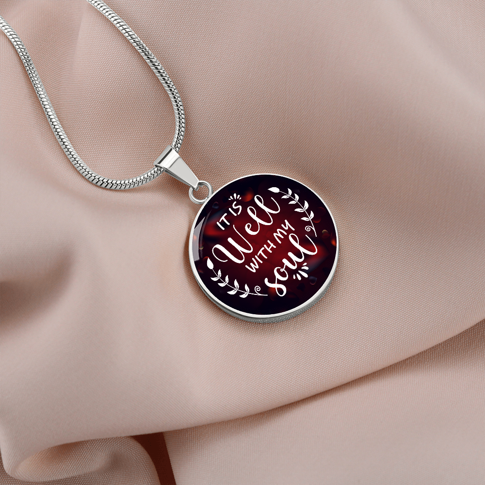 It is well with my soul - Graphic Circle Necklace - JustFamilyThings
