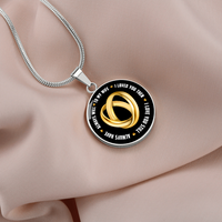 Load image into Gallery viewer, To my wife - Graphic Circle Necklace - JustFamilyThings
