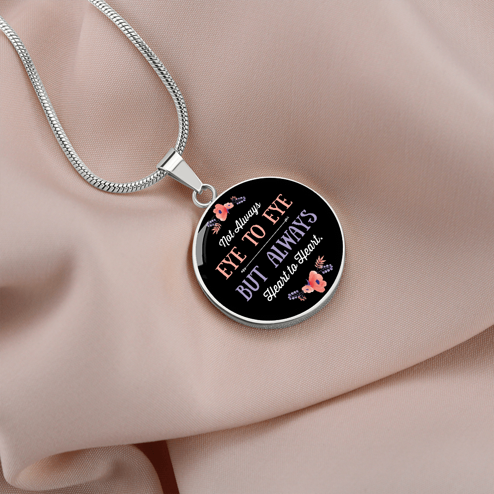 Eye-To-Eye - Graphic Circle Necklace - JustFamilyThings