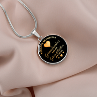 Load image into Gallery viewer, The love between a grandmother and her grandchildren - Graphic Circle Necklace - JustFamilyThings
