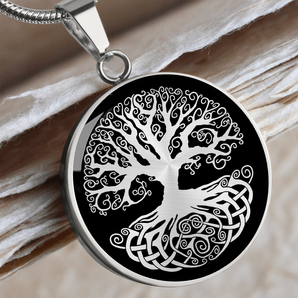 Tree Of Life - Graphic Circle Necklace - JustFamilyThings
