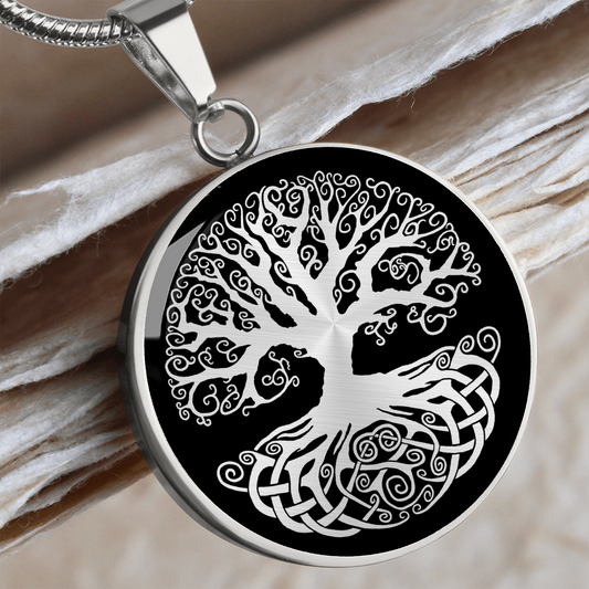Tree Of Life - Graphic Circle Necklace - JustFamilyThings