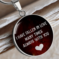 Load image into Gallery viewer, I have fallen in love - Graphic Circle Necklace - JustFamilyThings

