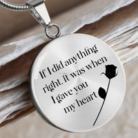 Load image into Gallery viewer, When I gave you my heart - Graphic Circle Necklace - JustFamilyThings

