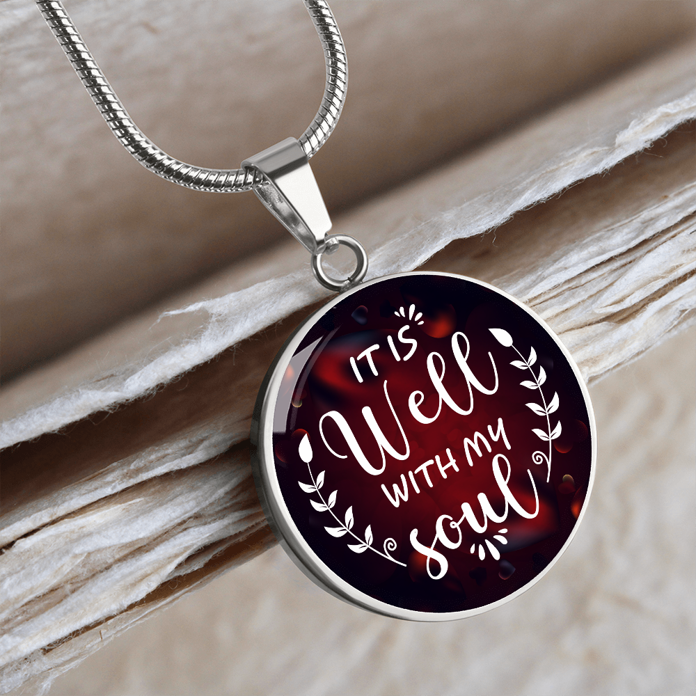 It is well with my soul - Graphic Circle Necklace - JustFamilyThings