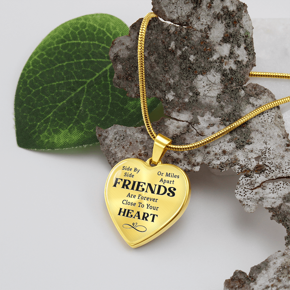Friends side by side - Graphic Heart Necklace - JustFamilyThings