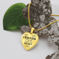 Load image into Gallery viewer, Friends side by side - Graphic Heart Necklace - JustFamilyThings
