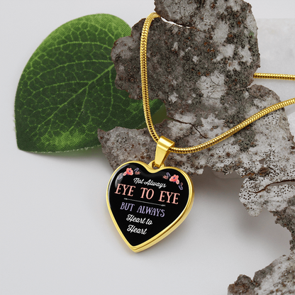 Eye-To-Eye - Graphic Heart Necklace - JustFamilyThings