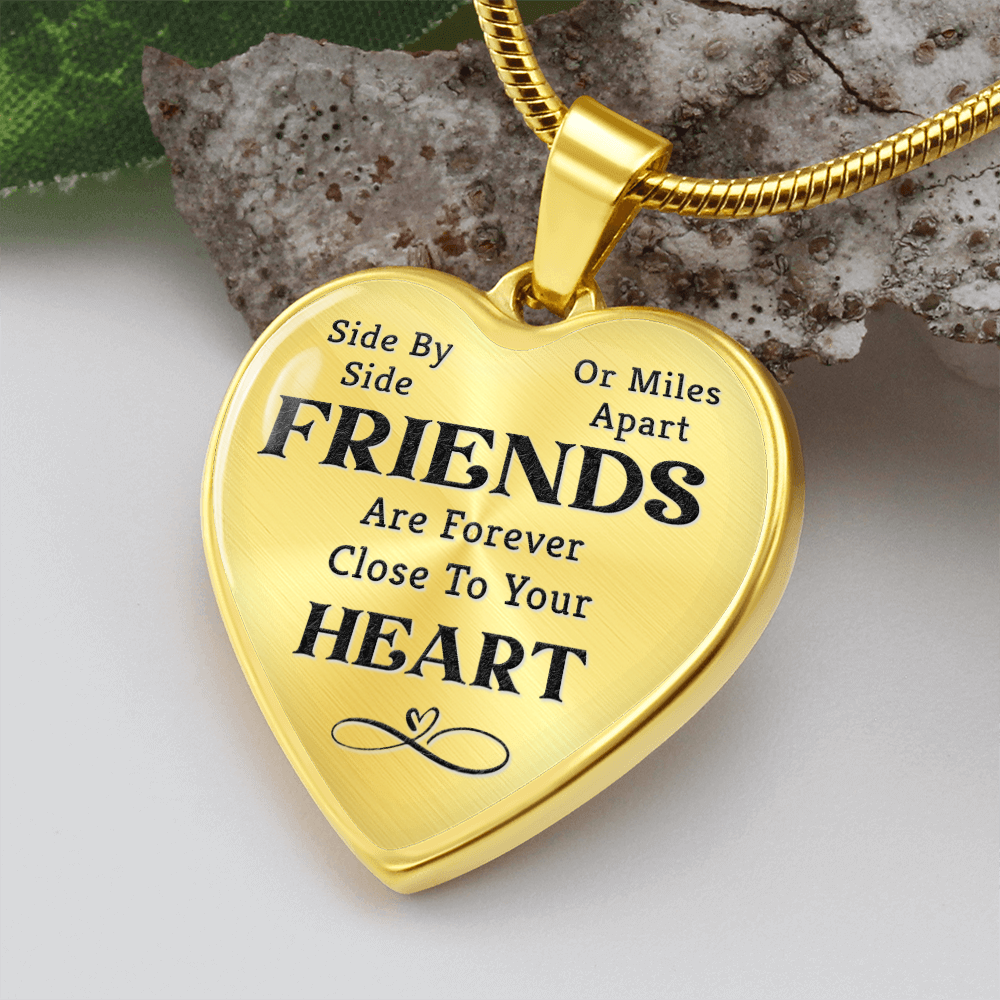 Friends side by side - Graphic Heart Necklace - JustFamilyThings