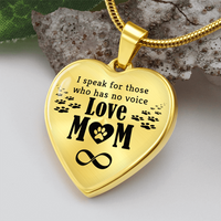 Load image into Gallery viewer, I speak for those who has no voice - Graphic Heart Necklace - JustFamilyThings
