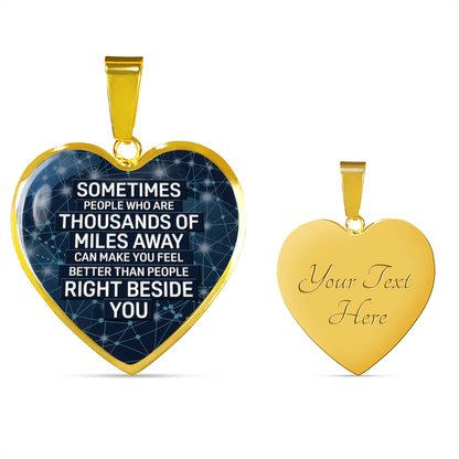 Far away - Graphic Heart Necklace - JustFamilyThings