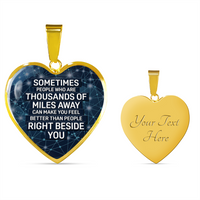 Load image into Gallery viewer, Far away - Graphic Heart Necklace - JustFamilyThings
