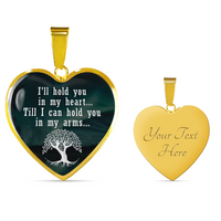 Load image into Gallery viewer, I&#39;ll hold you in my heart - Graphic Heart Necklace - JustFamilyThings
