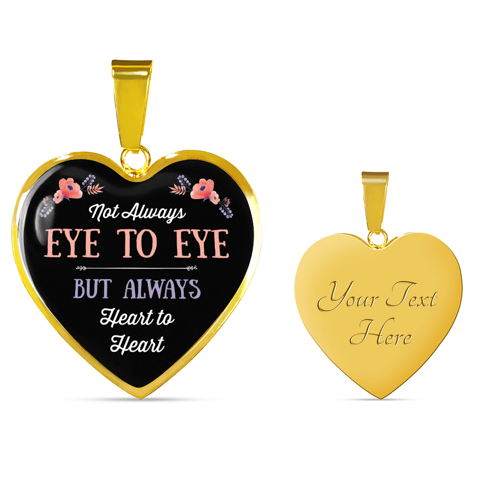Eye-To-Eye - Graphic Heart Necklace - JustFamilyThings