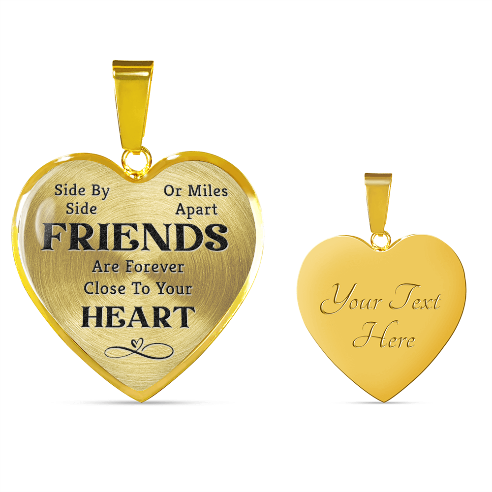 Friends side by side - Graphic Heart Necklace - JustFamilyThings