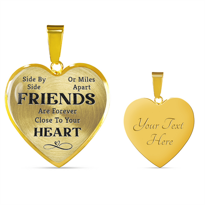 Friends side by side - Graphic Heart Necklace - JustFamilyThings