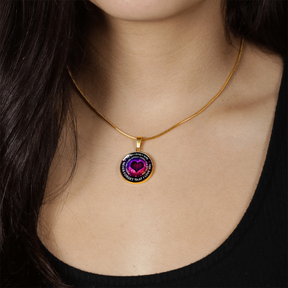 To my lovely wife - Graphic Circle Necklace - JustFamilyThings
