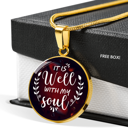 It is well with my soul - Graphic Circle Necklace - JustFamilyThings