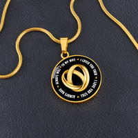 Load image into Gallery viewer, To my wife - Graphic Circle Necklace - JustFamilyThings
