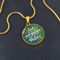 Load image into Gallery viewer, God couldn&#39;t be everywhere - Graphic Circle Necklace - JustFamilyThings
