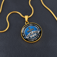 Load image into Gallery viewer, To son from dad - Graphic Circle Necklace - JustFamilyThings
