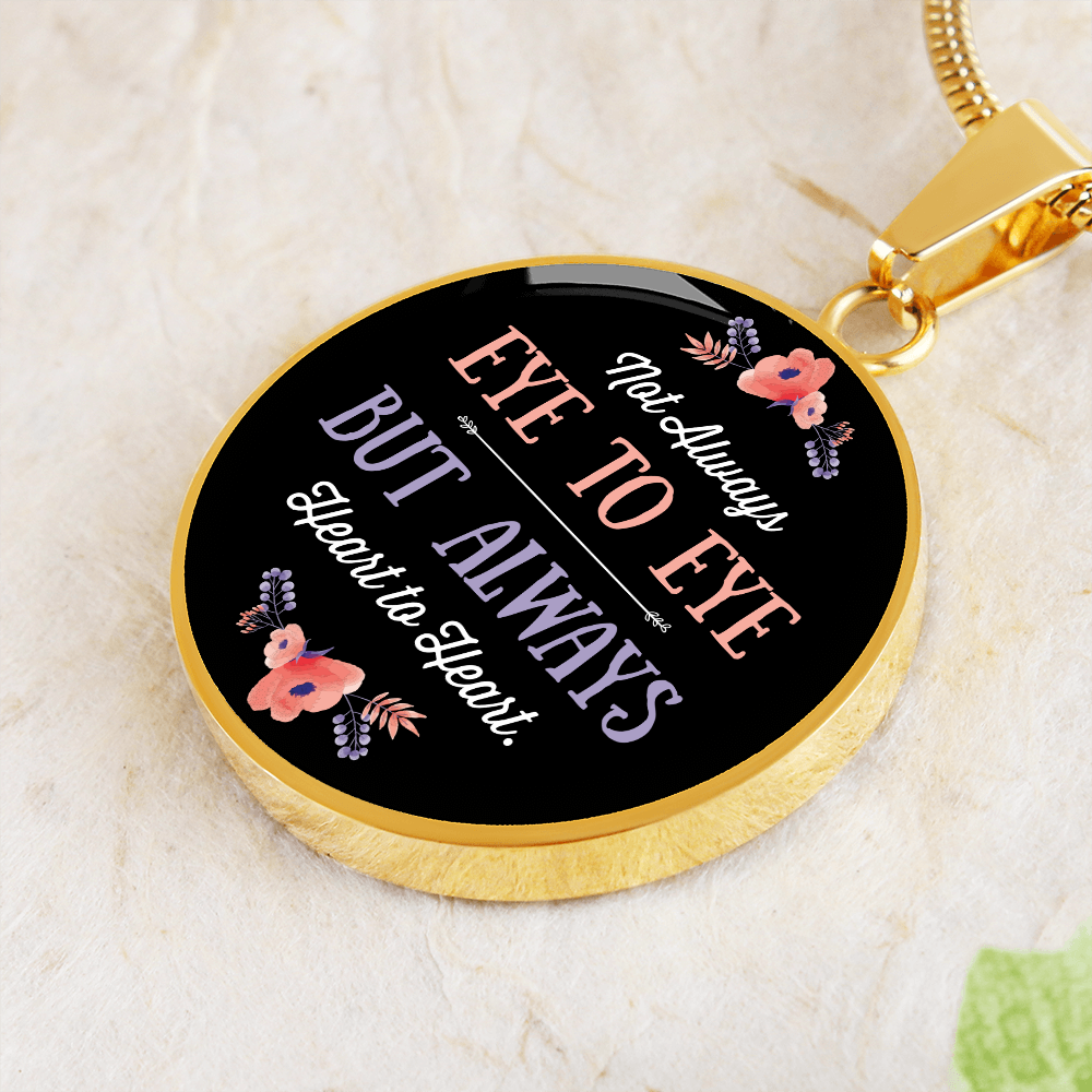 Eye-To-Eye - Graphic Circle Necklace - JustFamilyThings