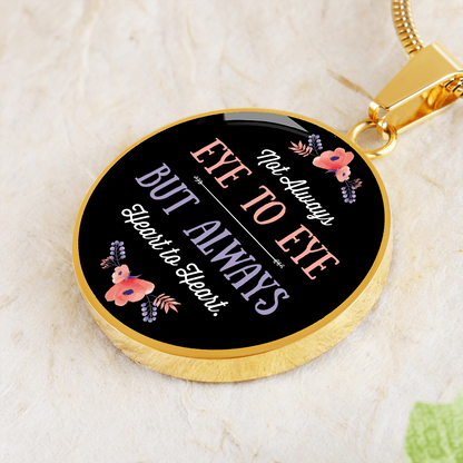 Eye-To-Eye - Graphic Circle Necklace - JustFamilyThings