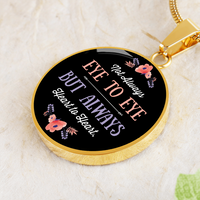 Load image into Gallery viewer, Eye-To-Eye - Graphic Circle Necklace - JustFamilyThings
