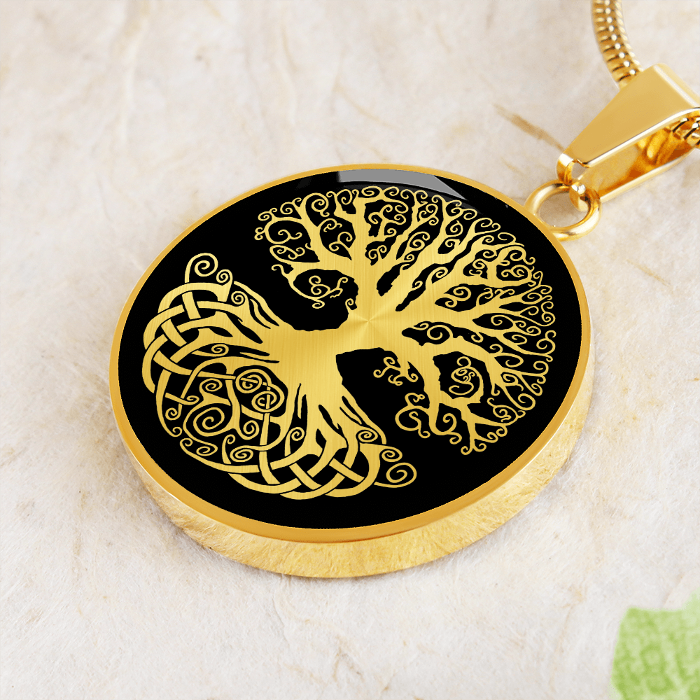 Tree Of Life - Graphic Circle Necklace - JustFamilyThings