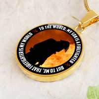 Load image into Gallery viewer, Firefighter Son - Graphic Circle Necklace - JustFamilyThings
