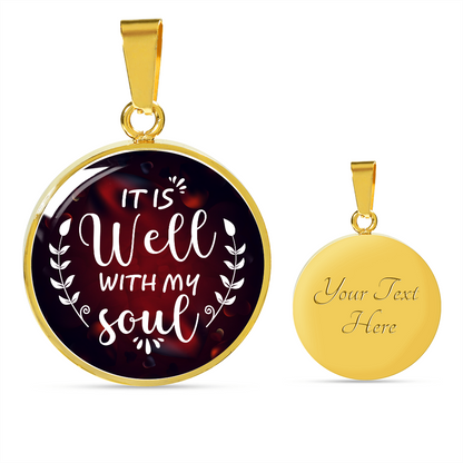 It is well with my soul - Graphic Circle Necklace - JustFamilyThings