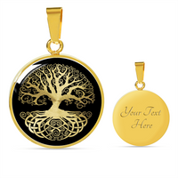 Load image into Gallery viewer, Tree Of Life - Graphic Circle Necklace - JustFamilyThings

