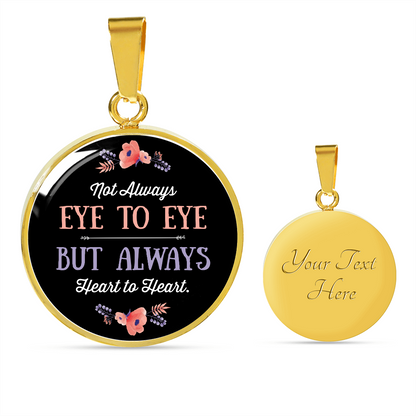Eye-To-Eye - Graphic Circle Necklace - JustFamilyThings
