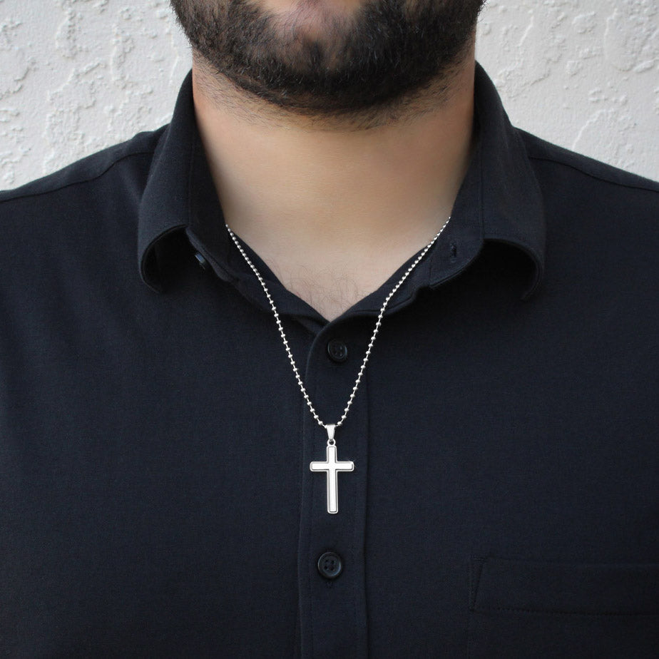 To dad - I'm sorry for all the stuff - Personalized Cross - JustFamilyThings