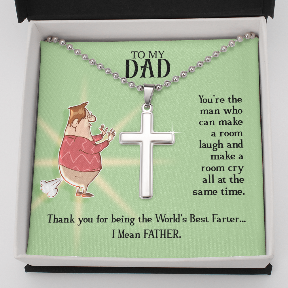 funny - To My Dad - You're the man - Personalized Cross - JustFamilyThings