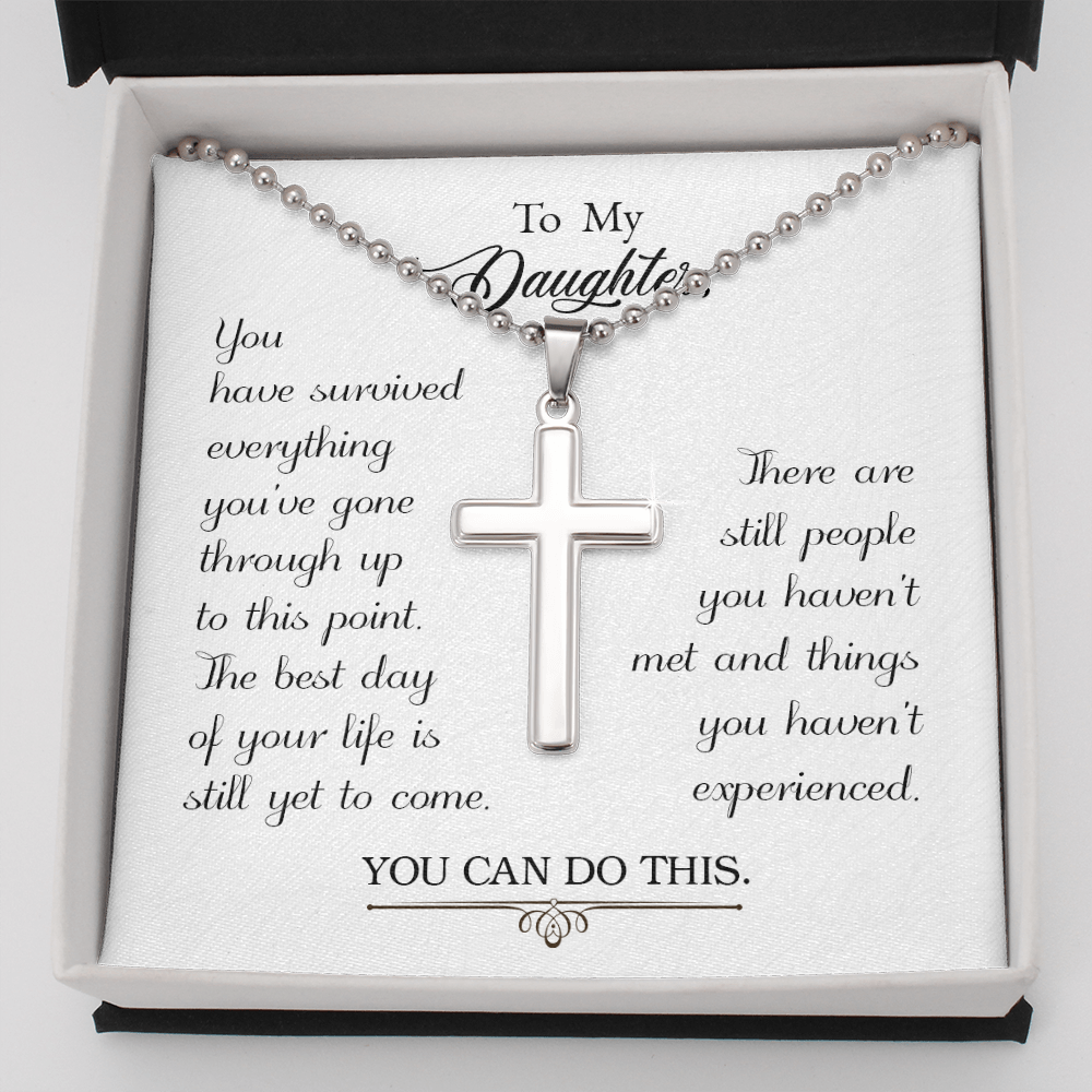 To my daughter - You have survived - Personalized Cross - JustFamilyThings