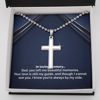 Load image into Gallery viewer, In loving memory dad - Personalized Cross - JustFamilyThings
