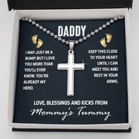 Load image into Gallery viewer, Daddy - I may just be a bump - Personalized Cross - JustFamilyThings
