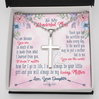 Load image into Gallery viewer, To My Wonderful Mom From Daughter - Personalized Cross - JustFamilyThings
