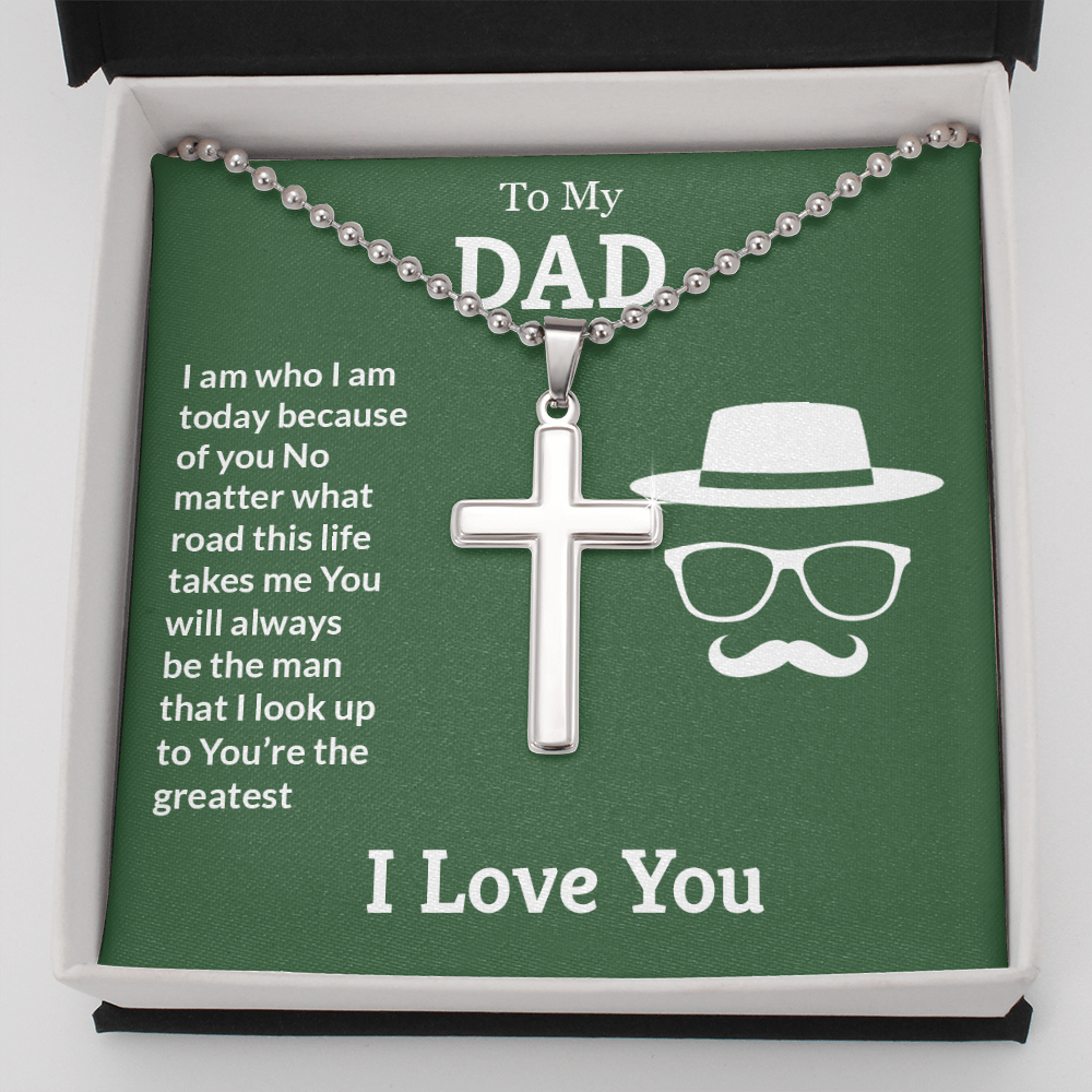 To My Dad - You're the greatest - Personalized Cross - JustFamilyThings