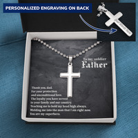 Load image into Gallery viewer, Gift For Soldier Father - Personalized Cross - JustFamilyThings
