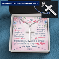 Load image into Gallery viewer, To My Wonderful Mom From Daughter - Personalized Cross - JustFamilyThings
