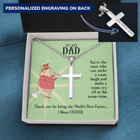Load image into Gallery viewer, funny - To My Dad - You&#39;re the man - Personalized Cross - JustFamilyThings
