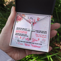 Load image into Gallery viewer, To My Wife you make me smile - Personalized Cross - JustFamilyThings
