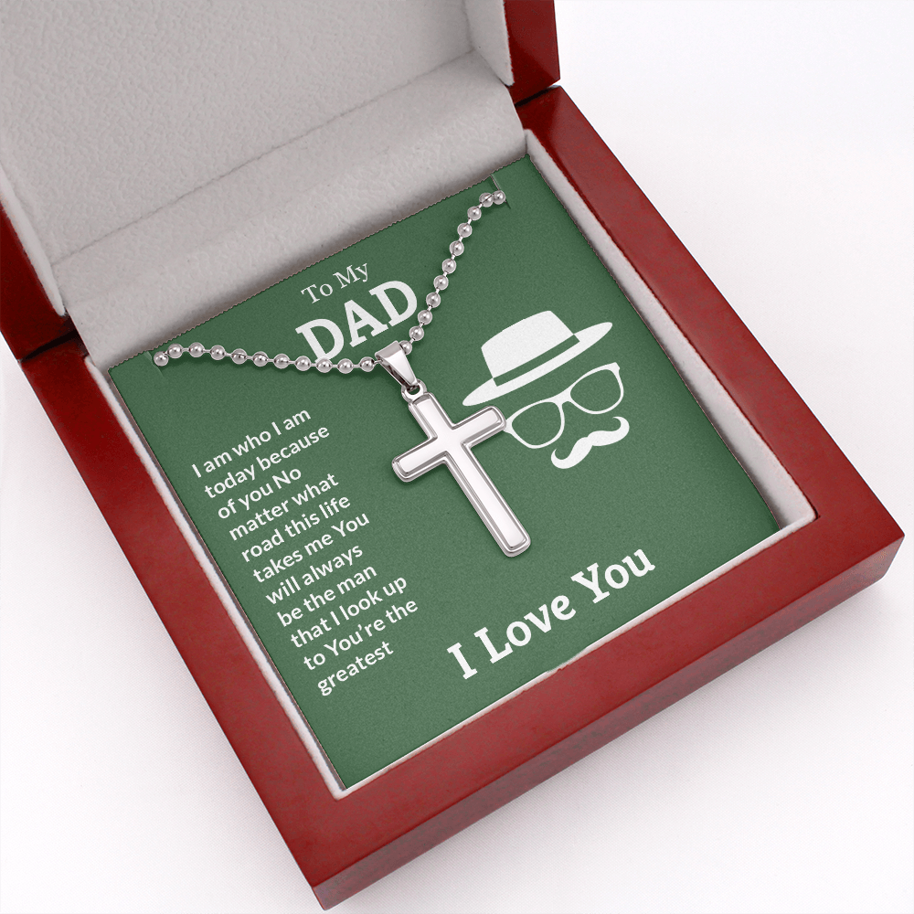 To My Dad - You're the greatest - Personalized Cross - JustFamilyThings
