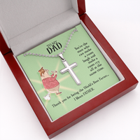 Load image into Gallery viewer, funny - To My Dad - You&#39;re the man - Personalized Cross - JustFamilyThings
