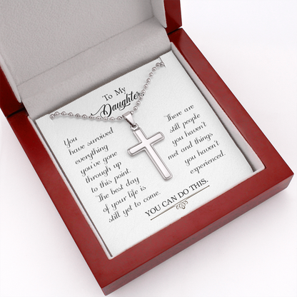 To my daughter - You have survived - Personalized Cross - JustFamilyThings
