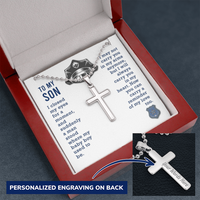 Load image into Gallery viewer, To my son - I closed my eyes - Personalized Cross - JustFamilyThings
