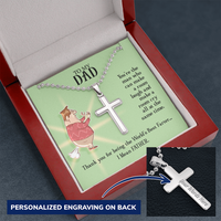 Load image into Gallery viewer, funny - To My Dad - You&#39;re the man - Personalized Cross - JustFamilyThings
